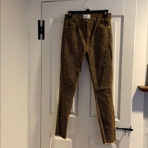 Current Elliot leopard jeans